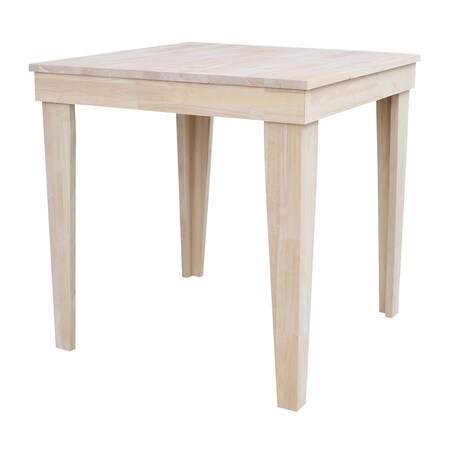 International Concepts Aspen Solid Wood Top Table - Standard Dining Height, Unfinished
